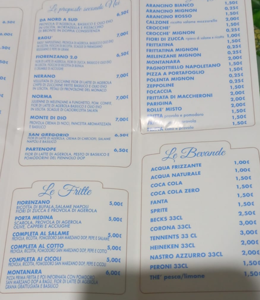 Fiorenzano pizzaioli dal 1897 Menu - Image 5